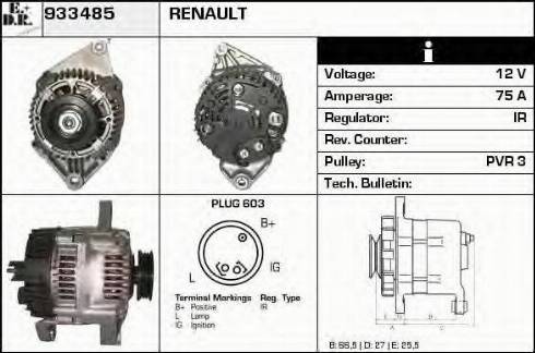 EDR 933485 - Alternator autospares.lv