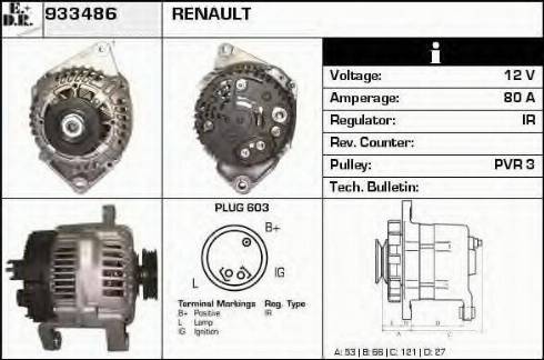 EDR 933486 - Alternator autospares.lv