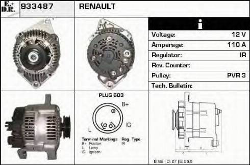 EDR 933487 - Alternator autospares.lv