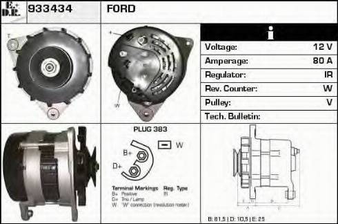 EDR 933434 - Alternator autospares.lv