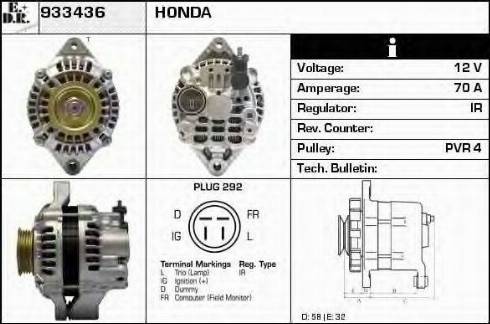 EDR 933436 - Alternator autospares.lv