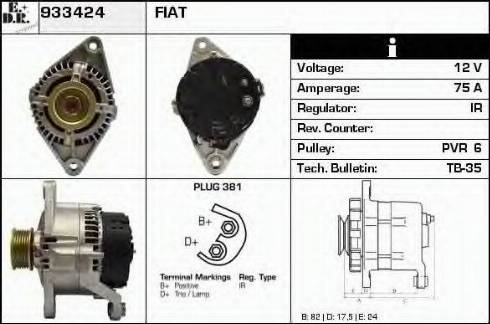 EDR 933424 - Alternator autospares.lv