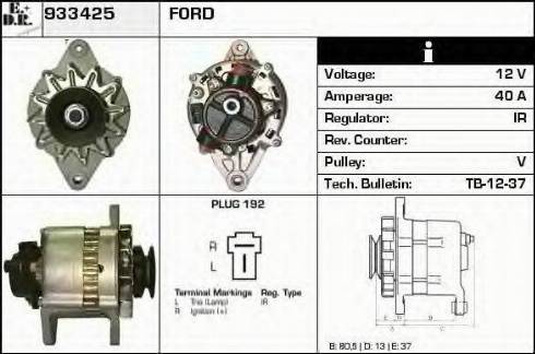 EDR 933425 - Alternator autospares.lv