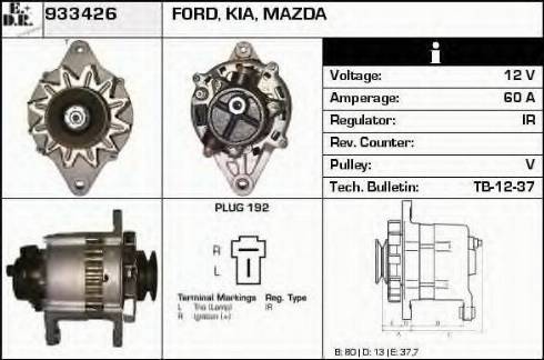 EDR 933426 - Alternator autospares.lv