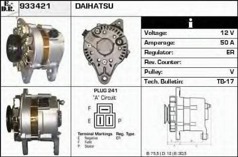 EDR 933421 - Alternator autospares.lv