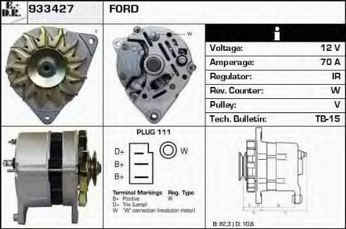 EDR 933427 - Alternator autospares.lv