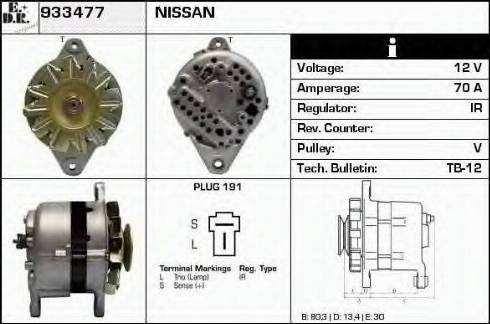 EDR 933477 - Alternator autospares.lv