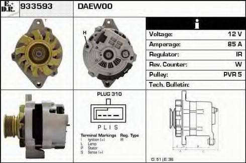 EDR 933593 - Alternator autospares.lv