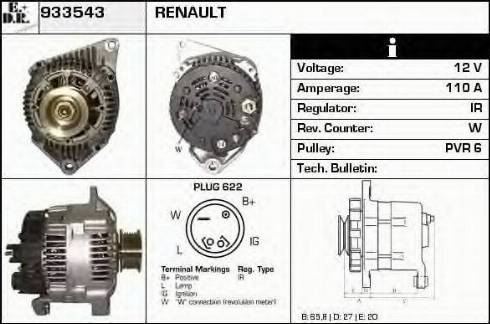 EDR 933543 - Alternator autospares.lv