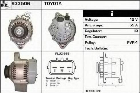 EDR 933506 - Alternator autospares.lv