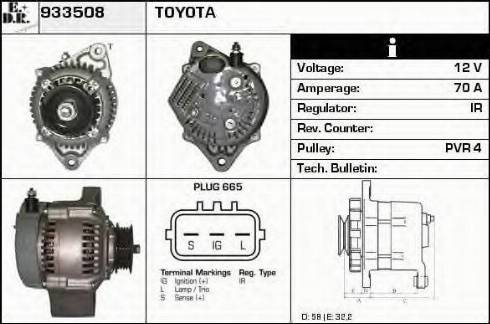 EDR 933508 - Alternator autospares.lv