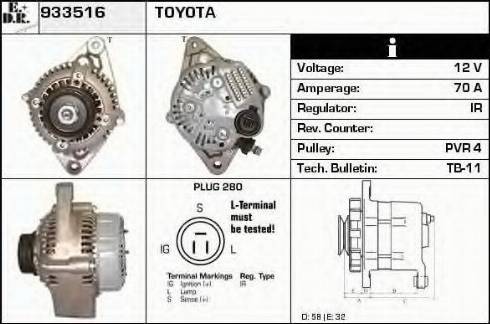 EDR 933516 - Alternator autospares.lv