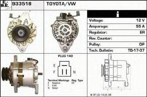 EDR 933518 - Alternator autospares.lv