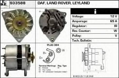 EDR 933588 - Alternator autospares.lv