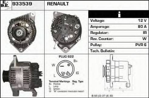 EDR 933539 - Alternator autospares.lv