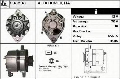 EDR 933533 - Alternator autospares.lv