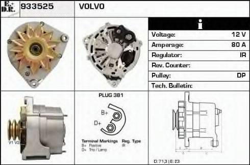 EDR 933525 - Alternator autospares.lv