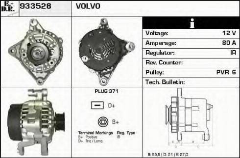 EDR 933528 - Alternator autospares.lv