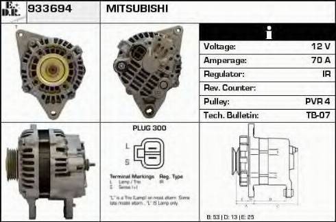 EDR 933694 - Alternator autospares.lv