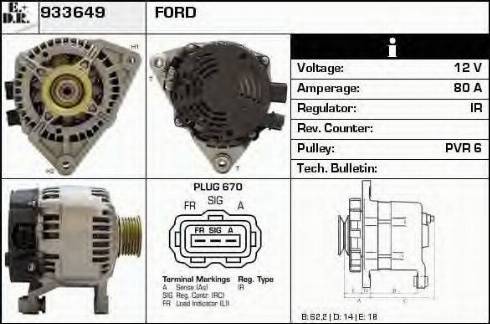 EDR 933649 - Alternator autospares.lv