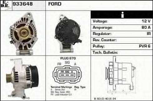 EDR 933648 - Alternator autospares.lv