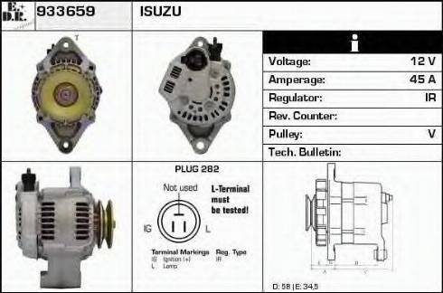 EDR 933659 - Alternator autospares.lv