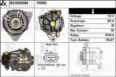 EDR 933655N - Alternator autospares.lv