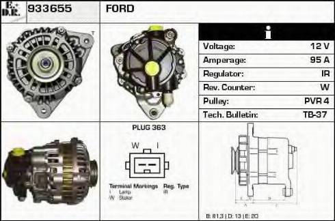 EDR 933655 - Alternator autospares.lv