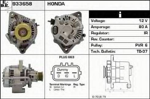 EDR 933658 - Alternator autospares.lv