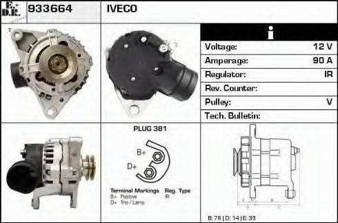 EDR 933664 - Alternator autospares.lv