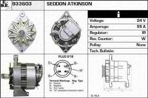 EDR 933603 - Alternator autospares.lv