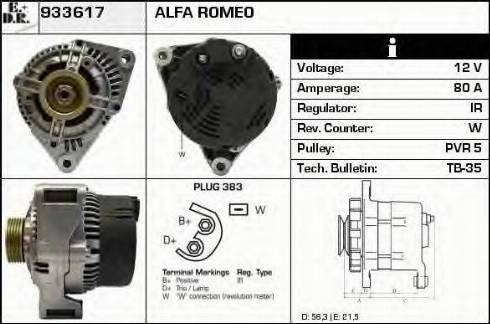 EDR 933617 - Alternator autospares.lv