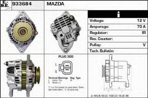 EDR 933684 - Alternator autospares.lv