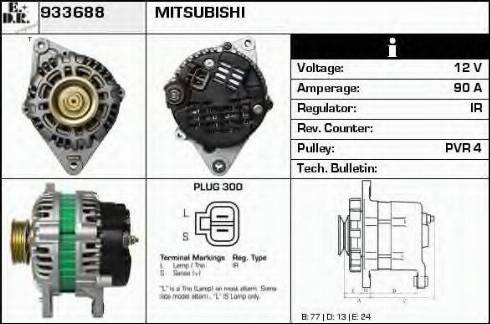 EDR 933688 - Alternator autospares.lv