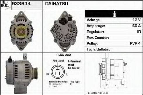 EDR 933634 - Alternator autospares.lv