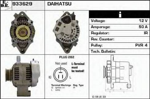 EDR 933629 - Alternator autospares.lv