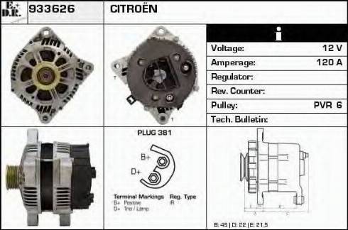 EDR 933626 - Alternator autospares.lv