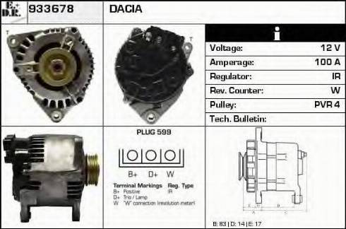 EDR 933678 - Alternator autospares.lv