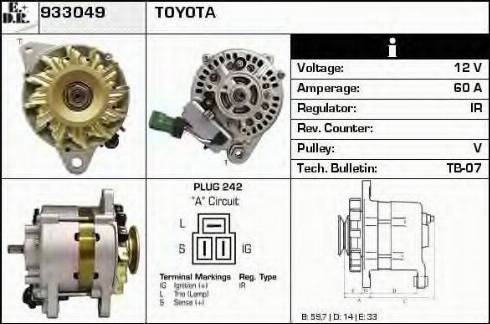 EDR 933049 - Alternator autospares.lv