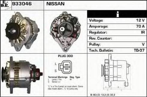 EDR 933046 - Alternator autospares.lv