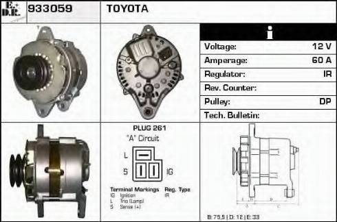 EDR 933059 - Alternator autospares.lv