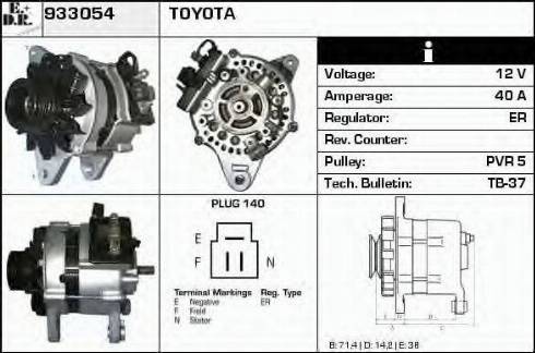 EDR 933054 - Alternator autospares.lv