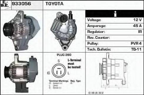 EDR 933056 - Alternator autospares.lv