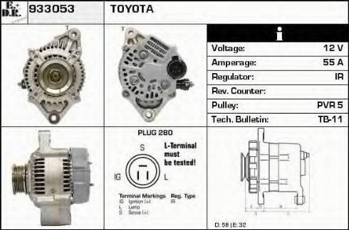 EDR 933053 - Alternator autospares.lv