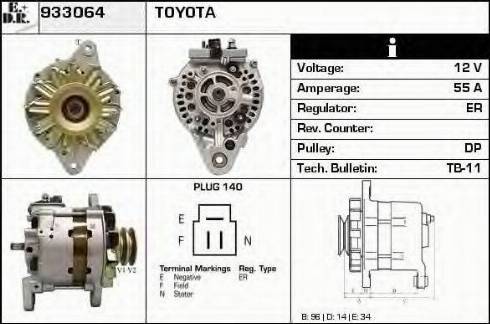 EDR 933064 - Alternator autospares.lv