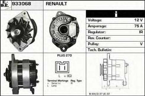 EDR 933068 - Alternator autospares.lv