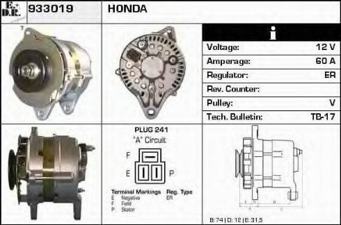 EDR 933019 - Alternator autospares.lv