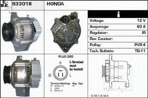 EDR 933018 - Alternator autospares.lv