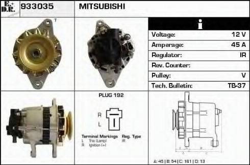 EDR 933035 - Alternator autospares.lv