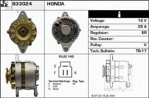 EDR 933024 - Alternator autospares.lv